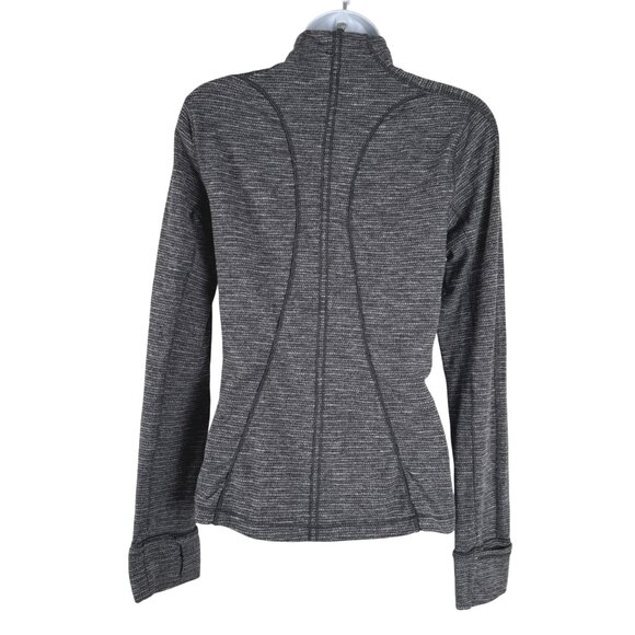 Lululemon Run Briskly 1/2 Zip Pullover Top Size 6 Coco Pique Black White TP-3330 - Picture 5 of 8